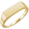 14k Yellow Gold Men's Rectangle Signet Ring, Size 11