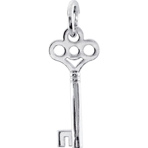 Sterling Silver Key Charm with Jump Ring