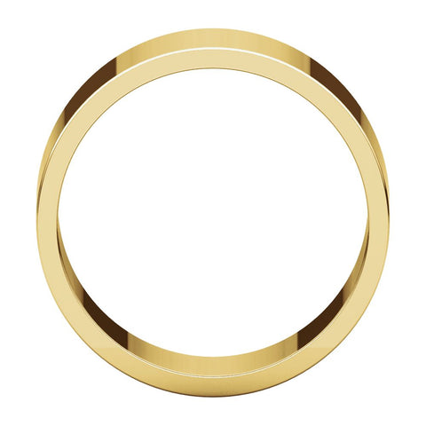 14k Yellow Gold 8mm Flat Band, Size 4