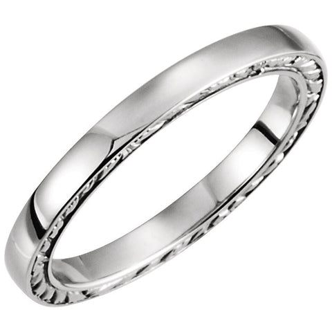 10k White Gold Band Size 7