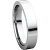 10k White Gold 4mm Flat Comfort Fit Band, Size 8.5