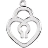 Petite Padlock Dangle in Sterling Silver