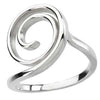 Scroll Fashion Ring in 14k White Gold, Size 7