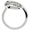 14k White Gold Scroll Fashion Ring, Size 7