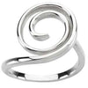 Sterling Silver Scroll Fashion Ring, Size 7