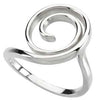 Sterling Silver Scroll Fashion Ring, Size 7