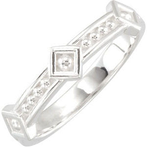 Sterling Silver Stackable Fashion Ring, Size 7