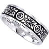 Bridal Duo 07.00 mm Comfort-Fit Enameled Band in 14k White Gold (Size 5.5 )