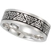 Bridal Duo 07.00 mm Comfort-Fit Enameled Band in 14k White Gold (Size 8.5 )