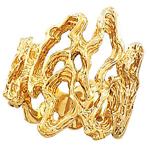 10k Yellow Gold Freeform Ring, Size 6