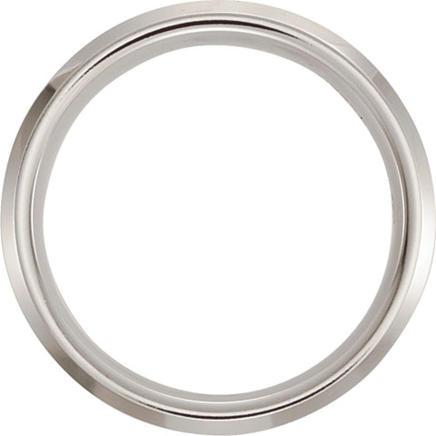 Cobalt 8mm Satin Finish Beveled Band Size 7