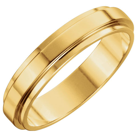 14k Yellow Gold 5mm Flat Edge Band Size 11