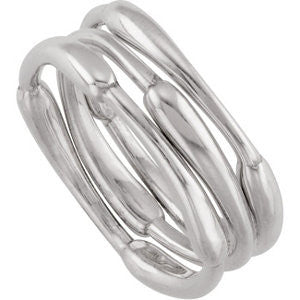 Sterling Silver Set of 3 Stackable Rings, Size 6