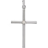 14K White Gold 0.03 CTW Diamond Cross Pendant