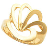 Metal Fashion Ring in 14k Yellow Gold ( Size 6 )