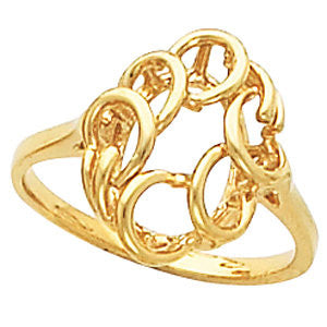 10k Yellow Gold Fashion Ring , Size 6