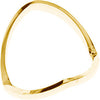 V-Shape African Wedding Band Ring in 14k Yellow Gold ( Size 6 )