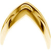 14k Yellow Gold V Shaped African Band, Size 6