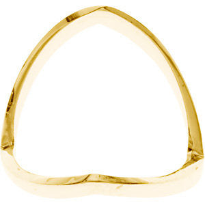 14k Yellow Gold V Shaped African Band, Size 6