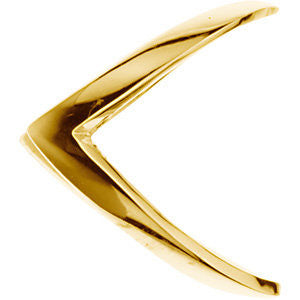 14k Yellow Gold V Shaped African Band, Size 6