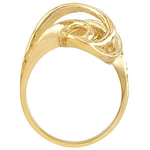 14k Yellow Gold Freeform Ring, Size 6