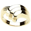 Metal Fashion Ring in 14k Yellow Gold ( Size 6 )