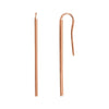 14k Rose Gold Vertical Bar Earrings