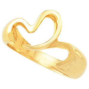 14k Yellow Gold Freeform Ring, Size 6