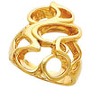 Metal Fashion Ring in 14k Yellow Gold ( Size 6 )