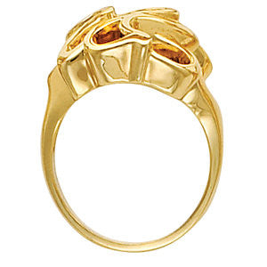 14k Yellow Gold Freeform Ring, Size 6