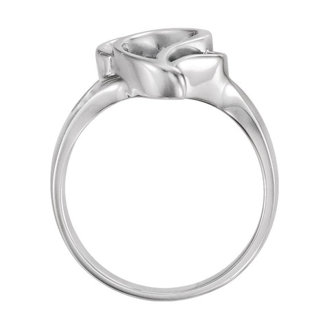 14k White Gold Freeform Ring, Size 6