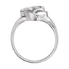 14k White Gold Freeform Ring, Size 6