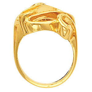 14k Yellow Gold Freeform Ring, Size 6