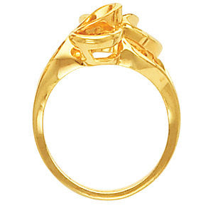 14k Yellow Gold Freeform Ring, Size 6