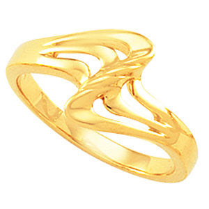 14k Yellow Gold Freeform Ring, Size 6