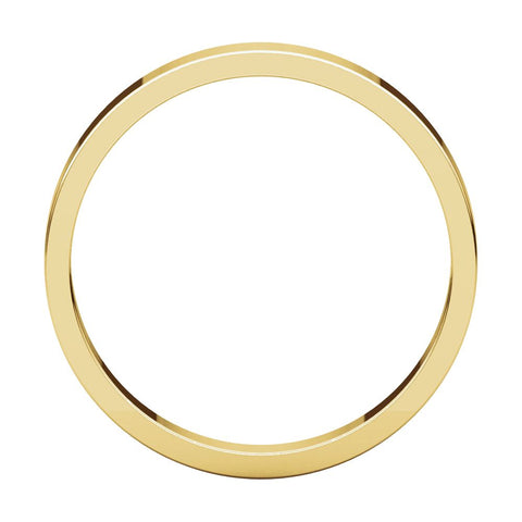 18k Yellow Gold 3mm Flat Band, Size 4