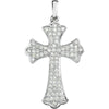 26.37X18.08 mm 1/2 CTTW Diamond Cross in 14K White Gold