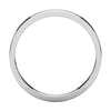 10k White Gold 3mm Flat Band, Size 7