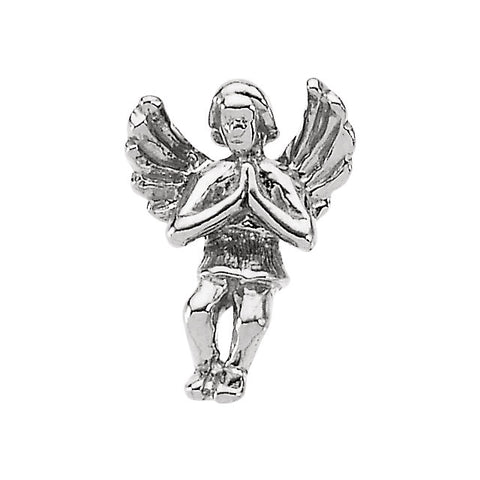 14k White Gold Praying Angel Lapel Pin