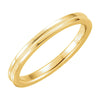 14k Yellow Gold 2mm Flat Comfort-Fit Milgrain Band, Size 7