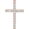 14k Rose Gold 3/4 ctw. Diamond Cross Pendant