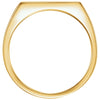 14k Yellow Gold Men's Rectangle Signet Ring, Size 11