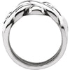 14k White Gold Ladies Puzzle Ring Size 6.75