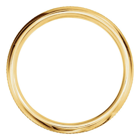 14k Yellow Gold 6mm Knurl Design Band Size 11