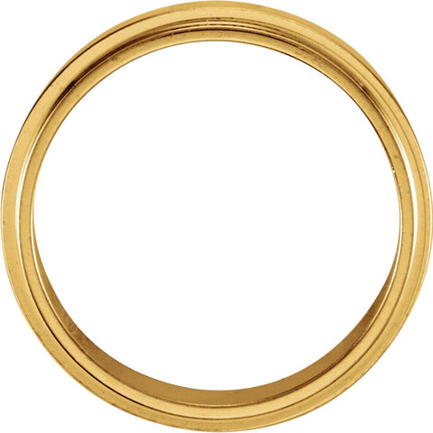 14k Yellow Gold 5mm Flat Edge Band Size 11