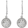 Sterling Silver 1/10 CTW Diamond Lever Back Earrings