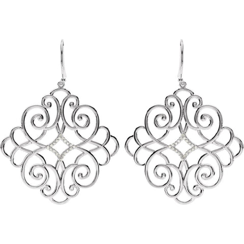 Sterling Silver Filigree Scroll Earrings