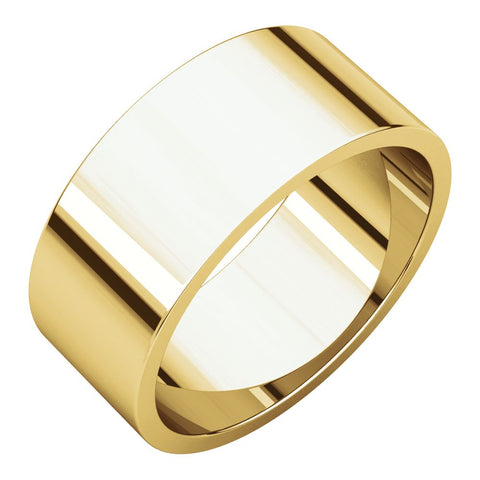 14k Yellow Gold 8mm Flat Band, Size 4