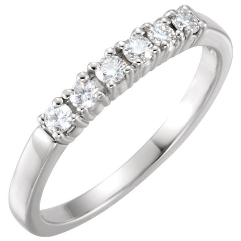 Platinum 1/4 CTW Diamond Anniversary Band, Size 6