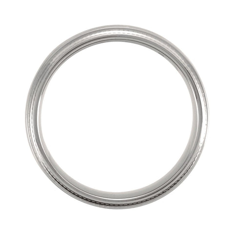 Titanium Double Milgrain Band, Size 6